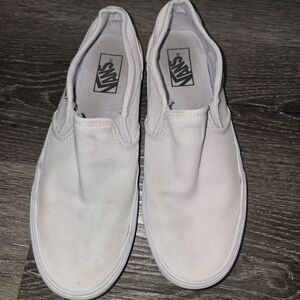 Vans Women's Classic White Slip-On Sneakers